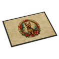 thumbnail image 1 of Carolines Treasures DAC2310JMAT 24 x 36 in. Unisex Australian Terrier Christmas Flowers Doormat, 1 of 1