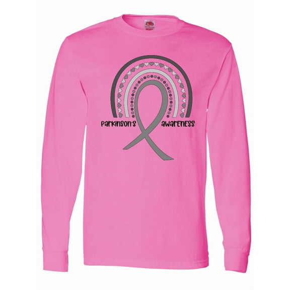 Inktastic Parkinson's Awareness Ribbon Rainbow Long Sleeve T-Shirt