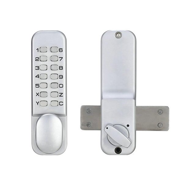 Kuymtek Juego Cerradura Combinación Sin Llave Con Botón Pulsador Cerradura Puerta Digital Mecánica