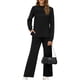 thumbnail image 2 of Conjunto deportivo de dos piezas para mujer WIHOLL, pantalón negro tipo lounge, 2 of 5
