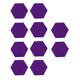 thumbnail image 1 of WRITWAA 10Ud Paneles Decorativos Hexagonales En Fieltro Morado Para Colgar Fotos Y Objetos, 1 of 6