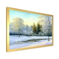 thumbnail image 2 of Designart 'Green Trees In Beautiful Winter Snow Landscape' Traditional Framed Art Print, 2 of 4