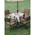 thumbnail image 5 of Square Outdoor Tablecloth with Umbrella Hole Brown Plaid Father's Day Outside Table Cloth Waterproof Patio Table Cover Checkered Farmhouse Art Zipper Tablecloths for Picnic Party Camping 54x54 Inch, 5 of 8
