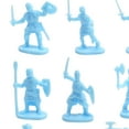 thumbnail image 7 of JWQFBC 2Pcs Plastic Medieval Knight Soldier Toys Action Figure Army Infantry Swordman Light Blue, 7 of 7