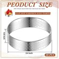 thumbnail image 2 of 20Pcs Perforated Tart Rings Round Tart Ring Stainless Steel Tart Rings for Dessert Mousse Home Food, 2 of 5