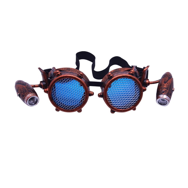 Gafas de sol estilo Steampunk con LED Hugo Rojo