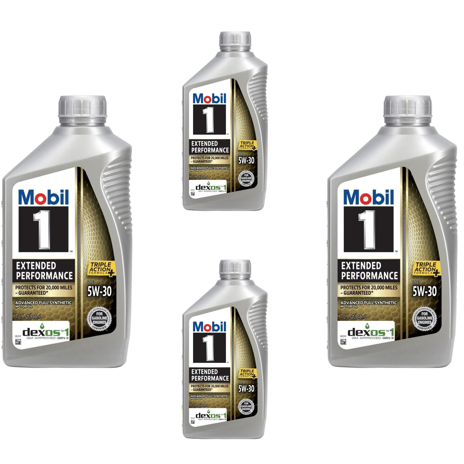 Mobil 1 112627 Extended Performance 5W30 Motor Oil, Pack of 4