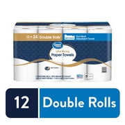 (6 pack) Great Value Ultra Strong Paper Towels, Split Sheets, 12 Double Rolls
