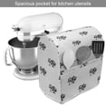 thumbnail image 2 of Charcoal Grey Stand Mixer Cover, Monochrome Illustration of Repetitive Tree Silhouettes on a Plain Background, Kitchen Appliance Organizer Bag Cover with Pockets, 5 Quarts, White, by Ambesonne, 2 of 4