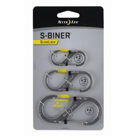 UPC 094664037090 product image for Nite Ize 214970 S-Biner Slide Lock  Stainless Steel - 3 Per Pack | upcitemdb.com