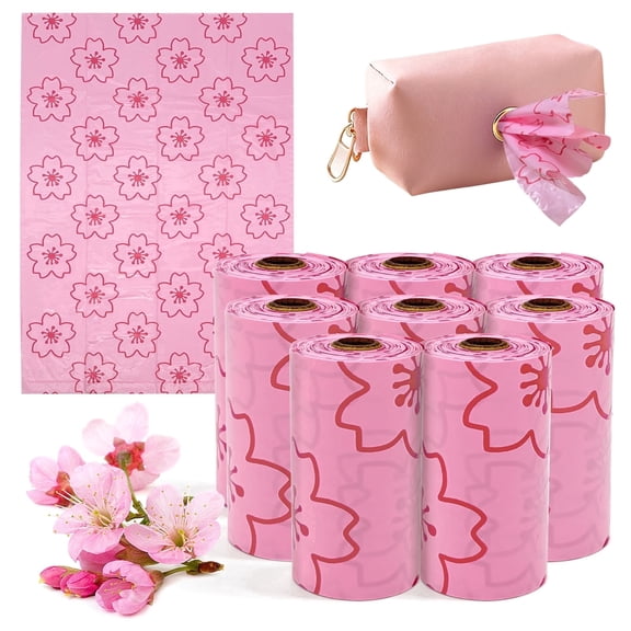 120 Pcs x 1 Gallon Scented Sanitary Napkin Disposal Bags with Dispenser Odor Blocking Personal Care Disposal Bags Suitable for Tampons Sanitary Pads Panty Liners Condoms