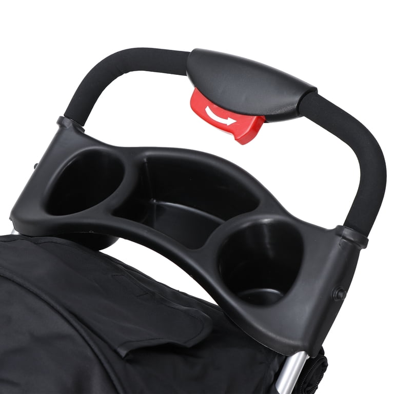 ZENY Three-Wheel Pet Stroller, Black, Convertible Design photo 3