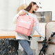 thumbnail image 5 of Mochila De Pañales Moderna Madre Bebé Impermeable Multiusos Rosa, 5 of 5