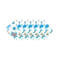 thumbnail image 4 of Caraway Coral Cloth Napkin Blue Seaturtle Crab & Starfish Print Set of 6, 4 of 5