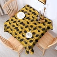 thumbnail image 2 of Yellow Black Sunflower Pattern Square Tablecloth,Waterproof Square Table Cover,Wipeable Spillproof Washable Table Cover for Home Kitchen Party Decor 42"X42"(107x107cm), 2 of 6