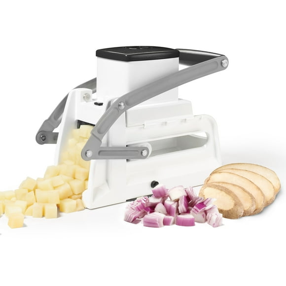 Starfrit Pro Fry Cutter & Cuber, Includes Julienne Blade, Makes Slices, Fries and Cubes, Stainless Steel Blades, Easy to Clean