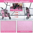 thumbnail image 6 of YRLLENSDAN Double Dog Stroller for Small Medium Dogs 10 lbs 30 lbs Double Cat Stroller for 2 Cats Portable Foldable Pet Stroller for 2 Dogs with Bottle Holder and Storage bag,Pink, 6 of 7