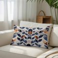 thumbnail image 3 of Navy Blue Burnt Orange Body Pillow Cover, Pillowcase Protectors with Zipper, Breathable Decorative Throw Pillow Case Cover, Botanical Palm Leaf Abstract Pillow Shams for Couch Sofa 24x36Inch, 3 of 8