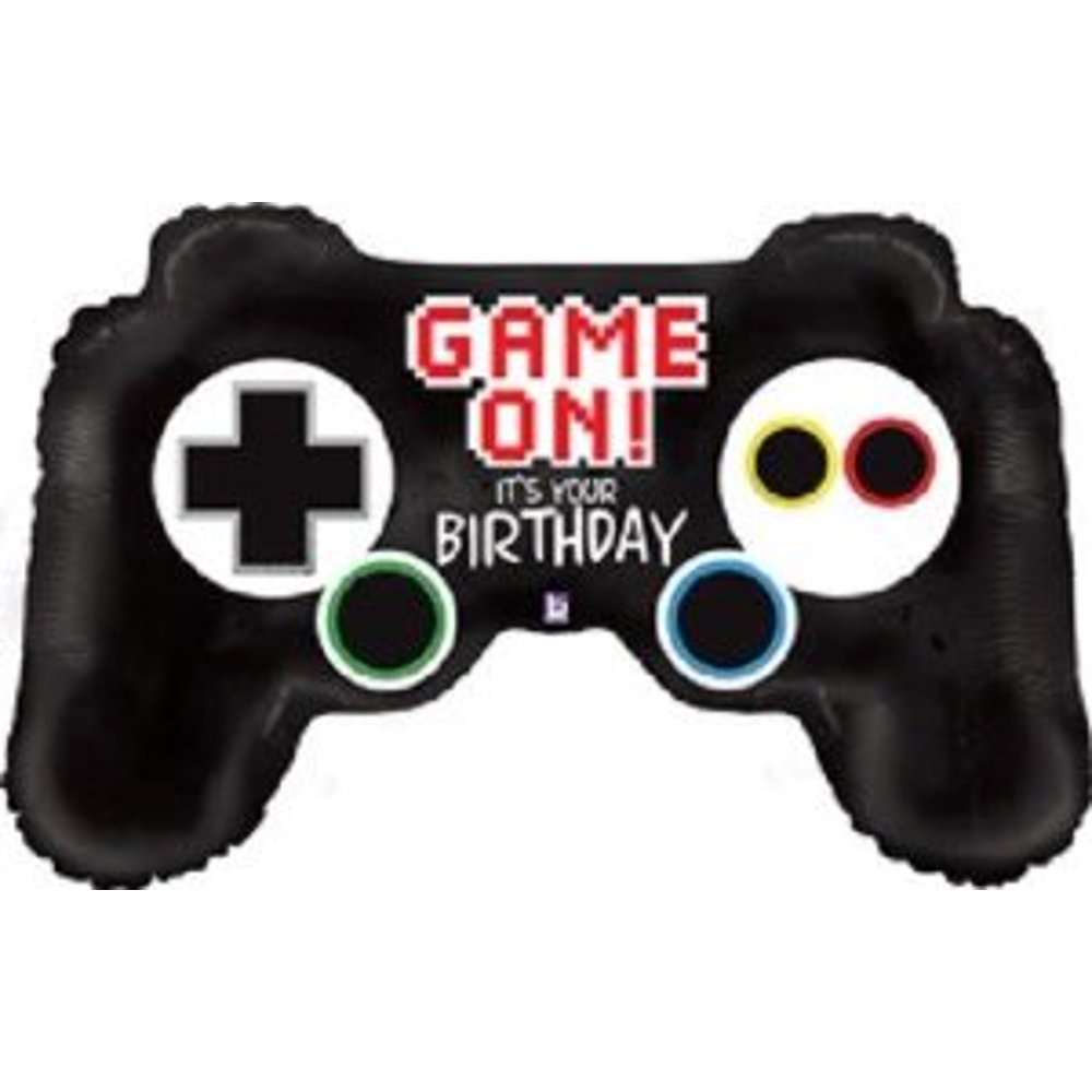 36 Video Game Controller Mylar Balloon MultiColored
