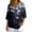 b29-Cute Graphic Womens Top, variant on NSLGXD Vintage T-Shirts for Women 3/4 Sleeve Loose Fit Graphic Tees Dressy Casual Notch V Neck Floral Elegant Work Blouses S-2XL