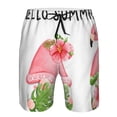 thumbnail image 3 of Fuzoiu Hello Summer Gnome Print Men's Beach Shorts,Men's Swim Trunks,Quick Dry Board Shorts with Pockets,Men's Bathing Suits for Surfing, Running, and Casual Wear-Medium, 3 of 6
