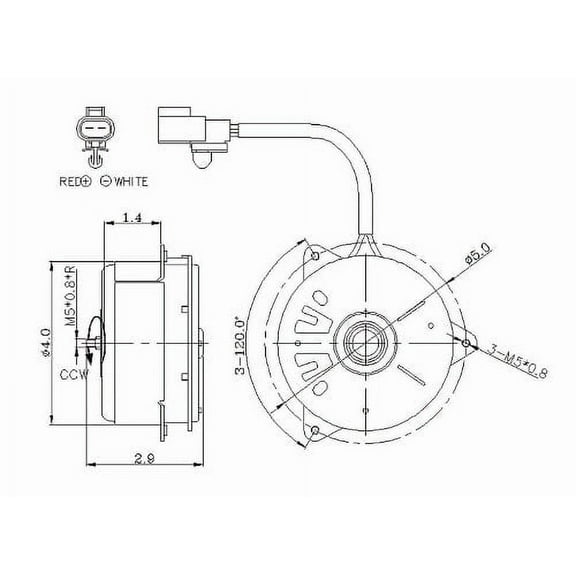 TYC 630260 for Toyota Corolla Replacement Condenser Cooling Fan Motor