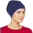 thumbnail image 1 of Beemo Women Cancer Turban Keeps Head Warm Comfortable Head Cover - Navy, 1 of 1