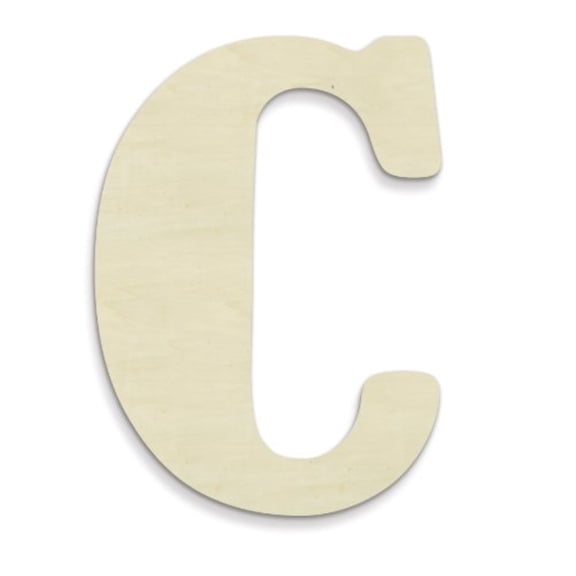 UNFINISHEDWOODCO 23-Inch Unfinished Wood Letter, Large, Letter C
