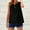 Black, variant on Womens Sleeveless Button Down Shirt Collared Cotton Linen Blouse Casual Shirts Basic Tank Top