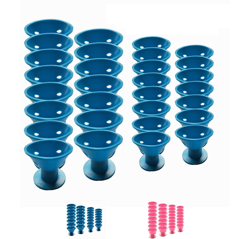 30 Pcs Mushroom Hair Rollers No Clip Silicone Curlers Professional Hair