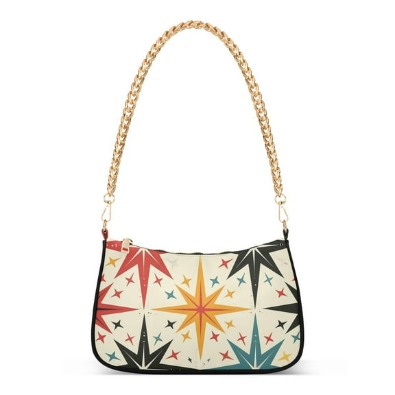 Retro StarsWomen Small Shoulder Bag Crossbody Tote Hobo Bags Purse Clutch Handbags with Chain Strap for Women