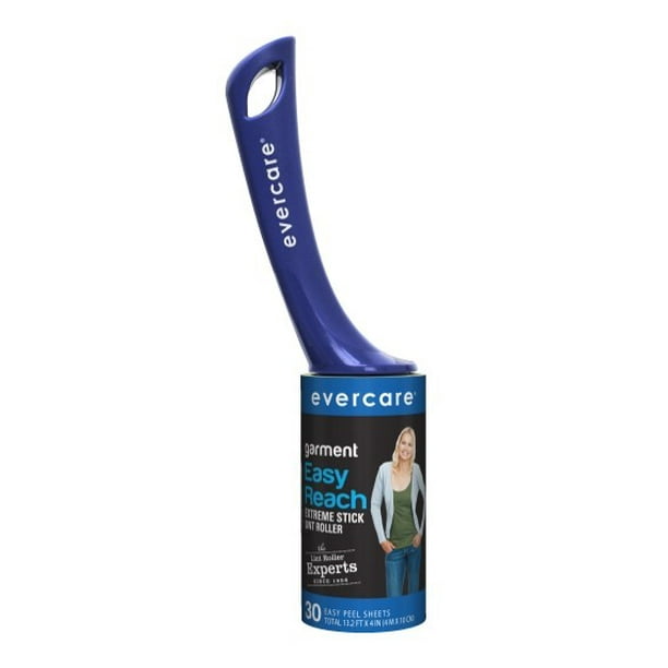 Evercare Garment Easy Reach Lint Roller, 30 Sheets