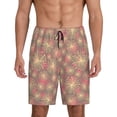 thumbnail image 3 of Lsque Fireworks1 Mens Sleep Pajama Shorts,Short Pajama Pants, Cotton Ultra-Soft Knit-Small, 3 of 9