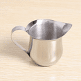 thumbnail image 4 of Paquete de 6 jarras de acero inoxidable de 3 oz para espumar café expreso, taza medidora para café expreso y crema, 4 of 7