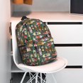 thumbnail image 3 of Lukts Alcohol Bottles Pattern 15 Inch Student Backpack, Waterproof Laptop Backpack with Adjustable Shoulder Straps, Lightweight Travel, Campus Backpack, Unisex, 3 of 6