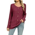 thumbnail image 2 of Aloohaidyvio Sweaters for Women Chunky Knit Open Front Sweater Long Sleeve Button Loose Short Cardigan Outerwear Coats, 2 of 6