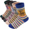 thumbnail image 1 of Calcetines Térmicos para Mujer, 5 Pares de Calcetines de Lana de Invierno Gruesos, Suaves, Cómodos y Transpirables, Clásicos de Punto Cálido, 1 of 3