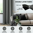 thumbnail image 5 of Deconovo Total Blackout Curtains for Living Room, Thermal Insulated, 2 Panels, 52"x63", Dark Gray, 5 of 9