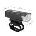 thumbnail image 2 of USB Rechargeable 800 Lumen LED Bike Light with Tail Light and Secure Tool Free Mount, 2 of 7