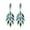 Blue, variant on Rhinestone Leaf Wedding Statement Long Dangle Earrings for Women Bridal Dainty Cubic Zirconia Drop Earring Elegant Tassels Leaves Jewelry Gift Prom Dancing Party Anniversary Birthday Xmas