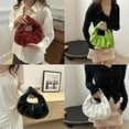 thumbnail image 5 of Huhudde Ruched Hoboes Dumplings Bags Hoboes Handbags Women Pu Leather Clutches Purses Toted Bags Knotted Top Handle Bag Shopping, 5 of 20