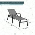 thumbnail image 4 of Mod Furniture Jace Sling Fabric Outdoor Aluminum Sling Chaise Lounge, Grey, 4 of 9
