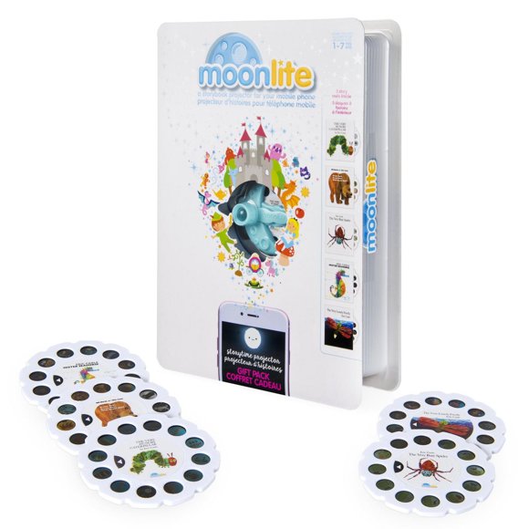 Moonlite - Special Edition Eric Carle Gift Pack, Storybook Projector for Smartphones with 5 Story Reels, for Ages 1 and Up