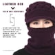 thumbnail image 4 of Sonducket 2020 nuevo calentador de cuello femenino Otoño Invierno gorros sombreros máscara mujer invierno sombrero tejido sombreros bufanda conjunto Sombreros Morado oscuro Sonducket AP000321-05, 4 of 6