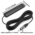 thumbnail image 2 of JETO Paquete de 2 Radio FM Oculta para Auto Antennas, Cable de 5 M Potenciador de Señal Parche DIN Antena para Auto RV Camión Estéreo Marino Radio, 2 of 11