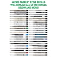 thumbnail image 5 of Jaymo Replacement for Parker 1950369 - Measures 3.875 in / 98 mm Long - G2 Ballpoint Pen Refill - 6 Black, 5 of 5
