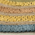 thumbnail image 3 of SAFAVIEH Natural Fiber Tanja Braided Jute Area Rug, Blue/Multi, 7' x 7' Round, 3 of 6
