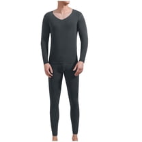 yillto Thermal Underwear Sets for Mens Long Sleeve Layer Tops and Warm Bottoms Pants Fall Winter 2 Piece