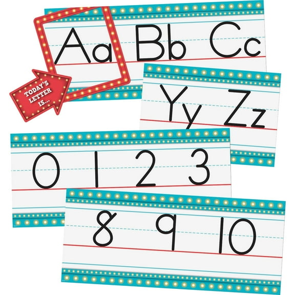 Teacher Created Resources, TCR3548, Marquee Alphabet Bulletin Board Set, 1 / Set, Multicolor