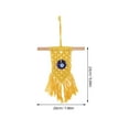 thumbnail image 2 of FONDOTIN Hand Woven Tapestry Wall Hanging Yellow Cotton 1Set Rustic Living Room Decor, 2 of 8